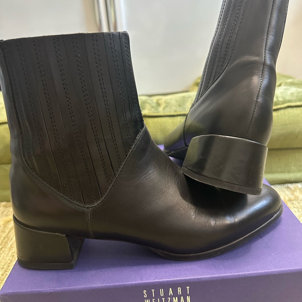 Stuart Weitzman Black Ankle Boots - Picture 6 of 11